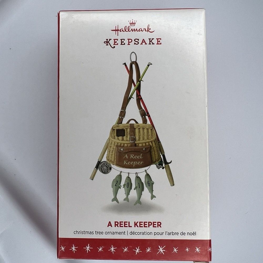 NEW Hallmark A REEL KEEPER Fishing Fish Christmas Keepsake Ornament 2016 NIB